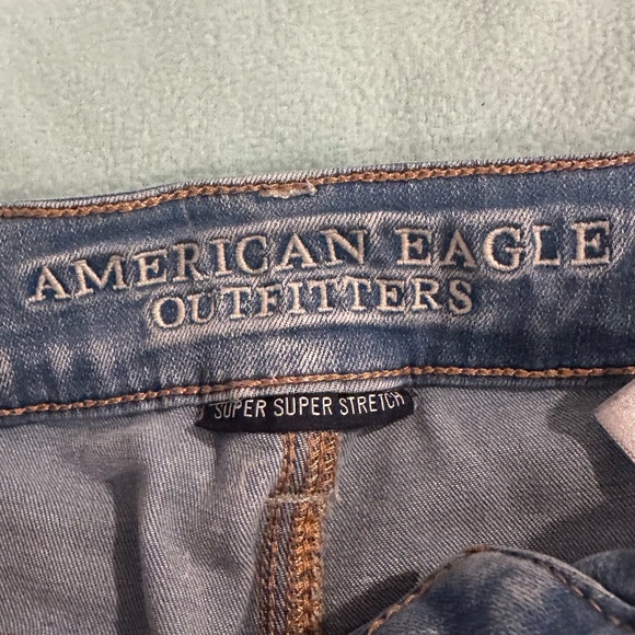 American Eagle Outfitters Distressed Blue Jean Shorts - Picture 2 of 4